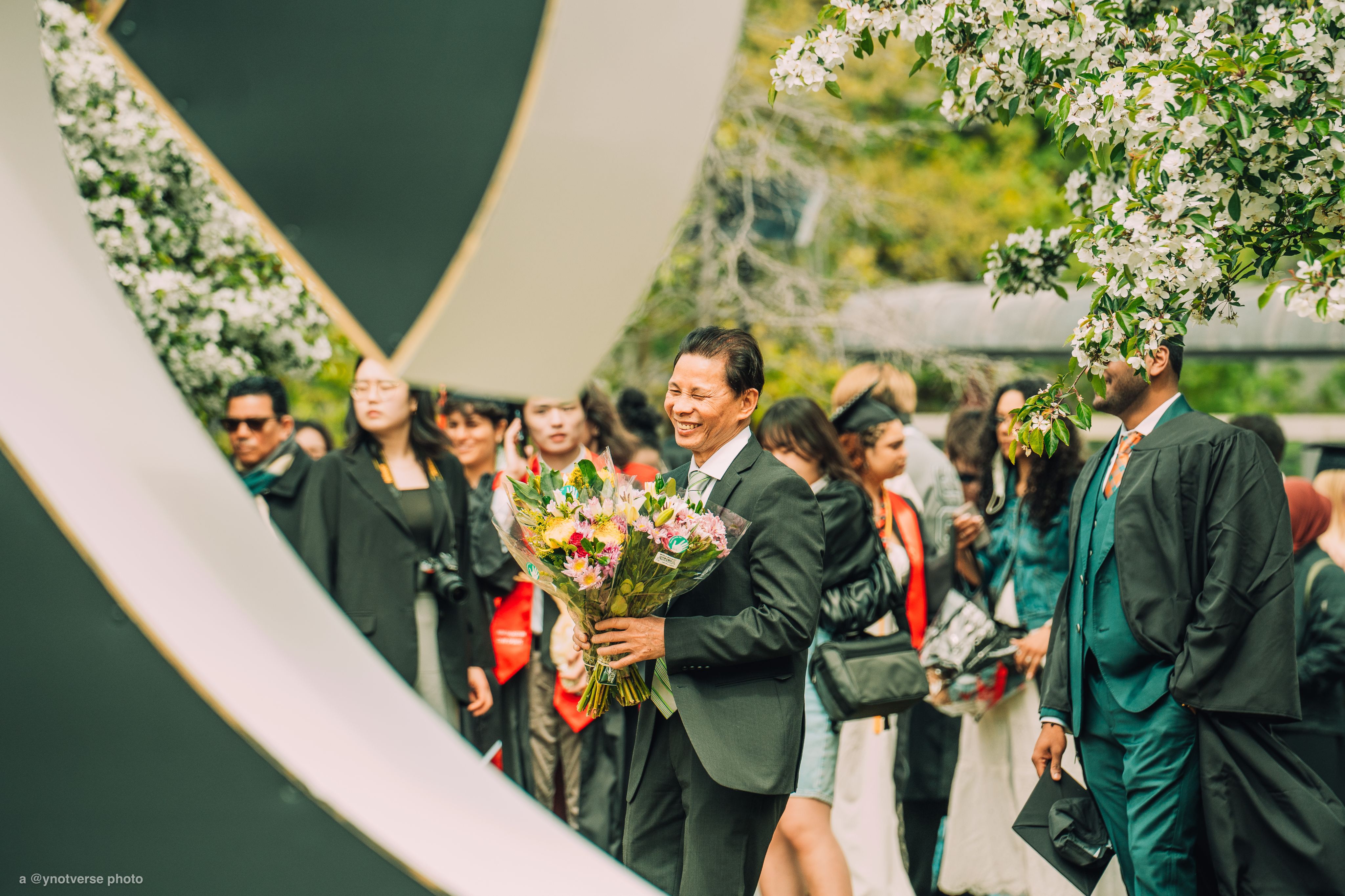 An image shot at Fenway Park during Northeastern University's Graduation Ceremony 2023